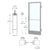 CRL-U.S. Aluminum Clear Anodized 250 Series Narrow Stile (RHR) HRSO Single 3'0 x 7'0 Offset Hung with Butt Hinges for Surf Mount Closer Complete Door for 1" Glass with Standard MS Lock, 7-1/2" Standard Bottom Rail