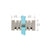 CRL Brushed Nickel Square Back-to-Back Style Knobs