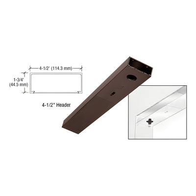 CRL Black Bronze Anodized 4-1/2" x 41-1/4" Single Door Header