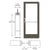 CRL-U.S. Aluminum Class I Bronze Black Anodized 400 Series Medium Stile (RHR) HRSO Single 3'0 x 7'0 Offset Hung with Pivots for Surf Mount Closer Complete Door/Std. MS Lock, 7-1/2" Std. Bottom Rail