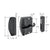 CRL Black Sliding Screen Door Latch and Pull with 2-3/8" Screw Holes