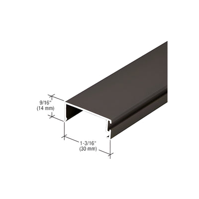 CRL-U.S. Aluminum Dark Bronze/Black Anodized Class 1 IG500 Door Stop with Weatherseal - 21'-2"