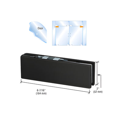 CRL Matte Black Adjustable European Top Door Patch Fitting