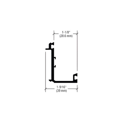 CRL-U.S. Aluminum Bronze Black Anodized Perimeter Pressure Bar - 24'-2"