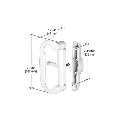 CRL White Mortise - Style Handle 4-15/16" Center-to-Center Screw Holes