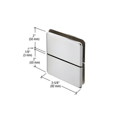 CRL Polished Chrome Prima 02 Series Glass-To-Glass Mount Hinge