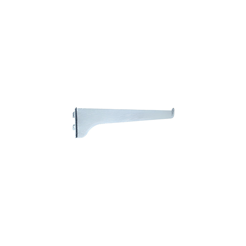 A side view of a 12-inch steel KV shelf bracket with an anochrome finish.