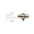 CRL Brushed Nickel Plated Adjustable Double Shelf Brackets for the Cable Display System