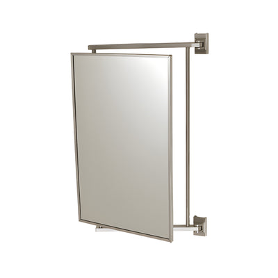 CRL Brushed Nickel 14" x 22" Pivot-N-Vue Double Hinged Mirror