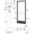 CRL-U.S. Aluminum Bronze Black Anodized Custom Single Series 250 Narrow Stile Geared Hinge Entrance Door for Overhead Concealed Door Closer