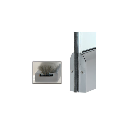 CRL Brushed Stainless Weatherstrip Kit with Clear Polycarbonate Channel for 4" Tapered Rail