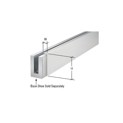 CRL Satin Anodized Custom Cladding for L56S, L21S, and L25S Series Square Aluminum Base Shoe