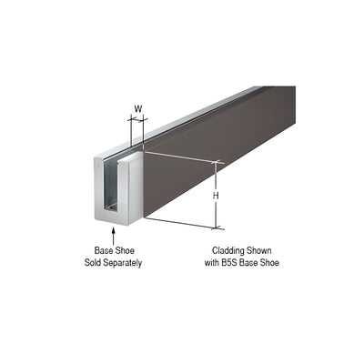 CRL Black Bronze Anodized 120" Cladding for B5S Series Standard Square Aluminum Base Shoe