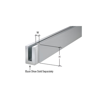 CRL Brushed Stainless 3 m Cladding for L56S, L21S, and L25S Series Square Aluminum Base Shoe