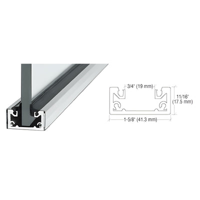 CRL Satin Anodized 240" Shallow U-Channel