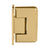 CRL Satin Brass Pinnacle 037 Series Wall Mount 'H' Back Plate Hinge