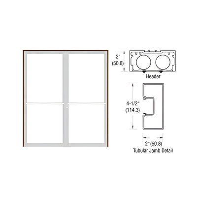 CRL-U.S. Aluminum Custom Size Dark Bronze/Black Anodized Class 1 Series 451 Tubular Center Hung Up and Over Frame Complete (2F)
