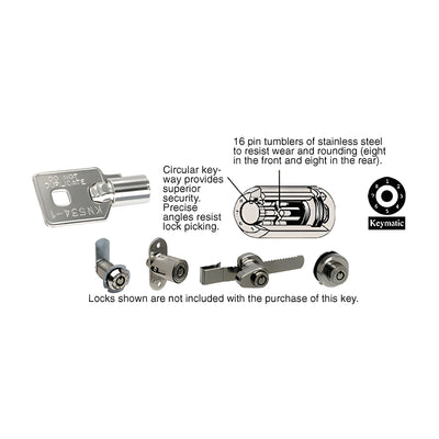 CRL Keymatic Number 3 Combination Key for Keymatic Series Locks