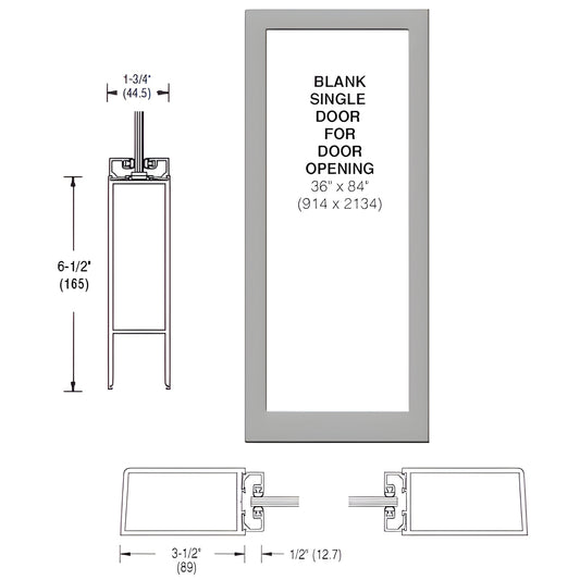 CRL-U.S. Aluminum KYNAR® Custom Single 400 Offset Entry Door