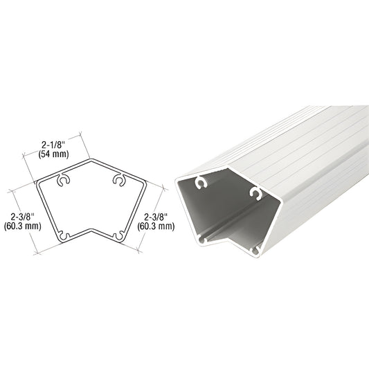 CRL Sky White 42" 135° Fascia Mount Post Only - 200/300/350/400