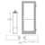 CRL-U.S. Aluminum Clear Anodized 550 Series Wide Stile (RHR) HRSO Single 3'0 x 7'0 Offset Hung with Butt Hinges for Surf Mount Closer Complete Door/Std. MS Lock, 7-1/2" Std. Bottom Rail