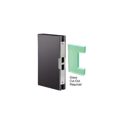 CRL Dark Bronze 6" x 10" Center "Entrance" Lock Glass Keeper