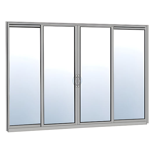 CRL-U.S. Aluminum OXXO Thermal-Break Sliding Door Frame w/ Screen