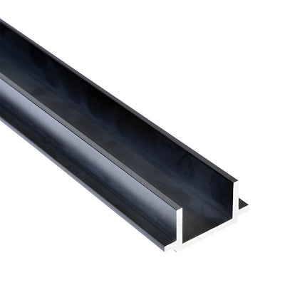 Black Bronze Anodized Floor Mount Saddle for Low Profile Sidelite Rails - Custom Length