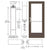 CRL-U.S. Aluminum Bronze Black Anodized Custom Single Series 550 Wide Stile Geared Hinge Entrance Door for Overhead Concealed Door Closers