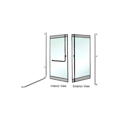 CRL-Blumcraft® Polished Stainless Right Hand Reverse Rail Mount "F" Exterior Dummy Handle