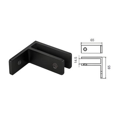 CRL Matt Black Wall Mount Glass Bracing Clamp