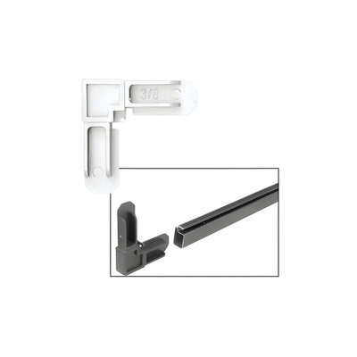 CRL White 3/8" Square Cut WSF346 Screen Frame Corners