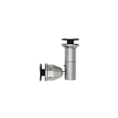 CRL Brushed Stainless 90 Degree Swivel Glass-to-Glass Fitting for 1/2" Glass