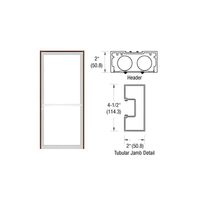 CRL-U.S. Aluminum Class I Bronze Anodized 451 Series Blank Up/Over Single Door Frame
