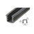 CRL Roll Form Cap Rail Black Rubber Insert for 1/2" and 5/8" Monolithic Glass and 9/16" (13.52 mm) Laminated Glass