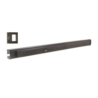 CRL Jackson® 1295 Push Pad Rim Panic Exit Device - 'S' Type Strike, 48", Dark Bronze with Cylinder Dogging