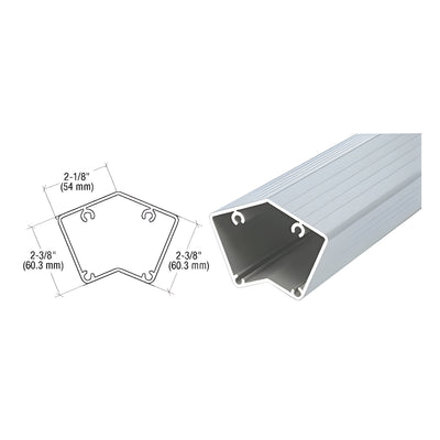 CRL Mill 200, 300, 350, and 400 Series 48" 135 Degree Surface Mount Post