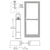 CRL-U.S. Aluminum Clear Anodized Custom Single Series 400 Medium Stile Offset Hung Geared Hinge Entrance Door For Panic and Surface Mount Door Closer