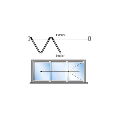 CRL Bronze Anodized S55R Monterey Bi-Fold 3 Panel Left Hand Interior Swing with Raised Sill