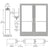 CRL-U.S. Aluminum Clear Anodized Custom Pair Series 400 Medium Stile Offset Pivot Entrance Doors for Overhead Concealed Door Closers