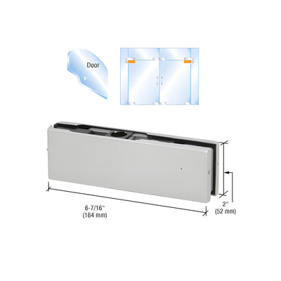 CRL Satin Anodized European Top Door Patch Fitting with 1NT303 Insert