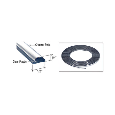 CRL Chrome Locking Strip for 1973-1990 Chevy/GMC Truck Windshield - 16' Roll
