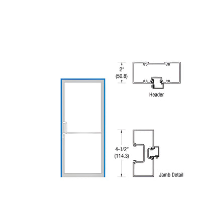 CRL-U.S. Aluminum Dark Bronze/Black Anodized Class 1 Up and Over Right Hand Frame for Single Butt Hung Door Using Surface Mount Closer