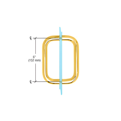 CRL Unlacquered Brass 6" BM Series Back-to-Back Handle Without Metal Washers