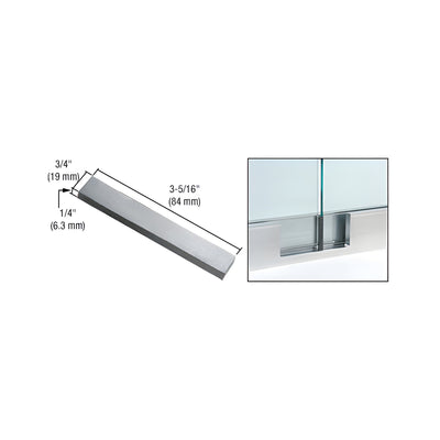 CRL 3/4" Black Rigid Rubber Spacing Blocks with Adhesive