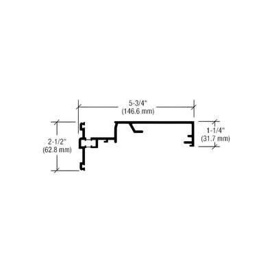 CRL-U.S. Aluminum Custom KYNAR® Paint Thermally Broken Horizontal Mullion Inside Glaze - 24'-2"
