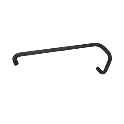 CRL Matte Black 6" Pull Handle and 22" Towel Bar BM Series Combination Without Metal Washers
