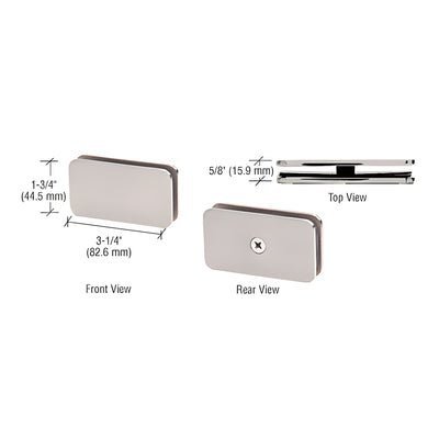 CRL Satin Nickel 180 Degree Traditional Style Glass Clamp
