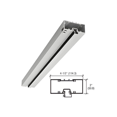 CRL-U.S. Aluminum Clear Anodized 2" x 4-1/2" 451 Series Right Hand Prepped Header for Offset Pivots Using Surface Mounted Closer