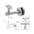 CRL 316 Brushed Stainless Short Arm Malibu Series Glass Mounted Hand Rail Bracket